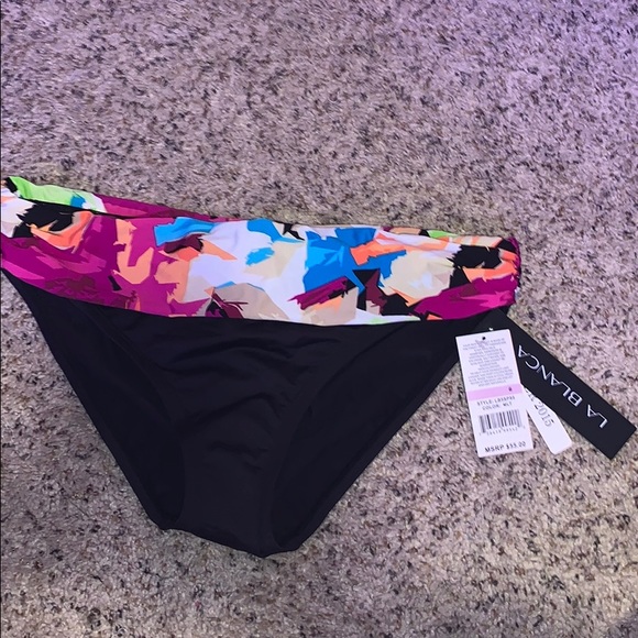 La Blanca Swimwear Arte Shirr Band Hipster Bottom - Picture 2 of 3
